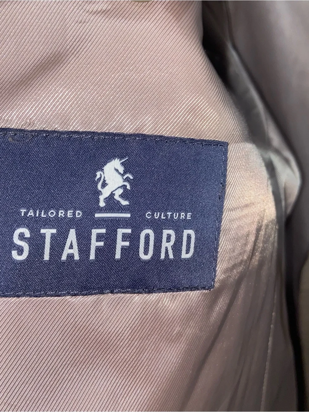 Stafford Blazer Jacket Mens 48 R Signature Linen Blend Classic Fit Sports Coat